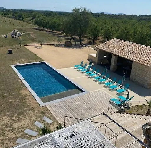 Mas Piralet Ardeche En Pierre Piscine 6*12 Pool House Equipe فندق *